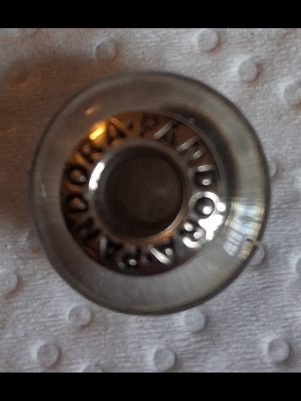 Pandora Clear Glass Charm with Silver Core